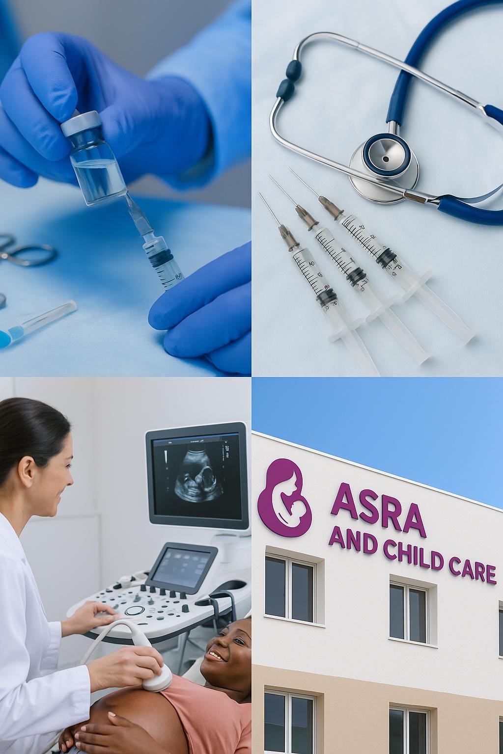 Child vaccination, scanning and general services at Asra Hospital