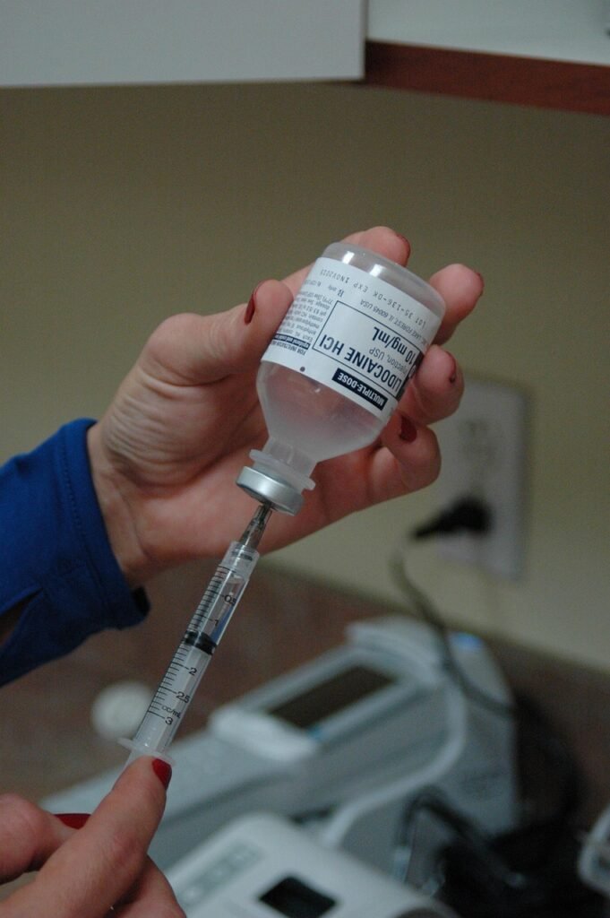 Vaccination at Asra hospital V kota